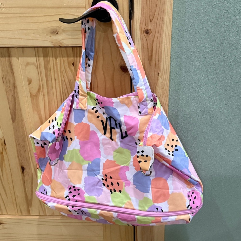 Marley Lilly Colorful Abstract Print Tote Bag